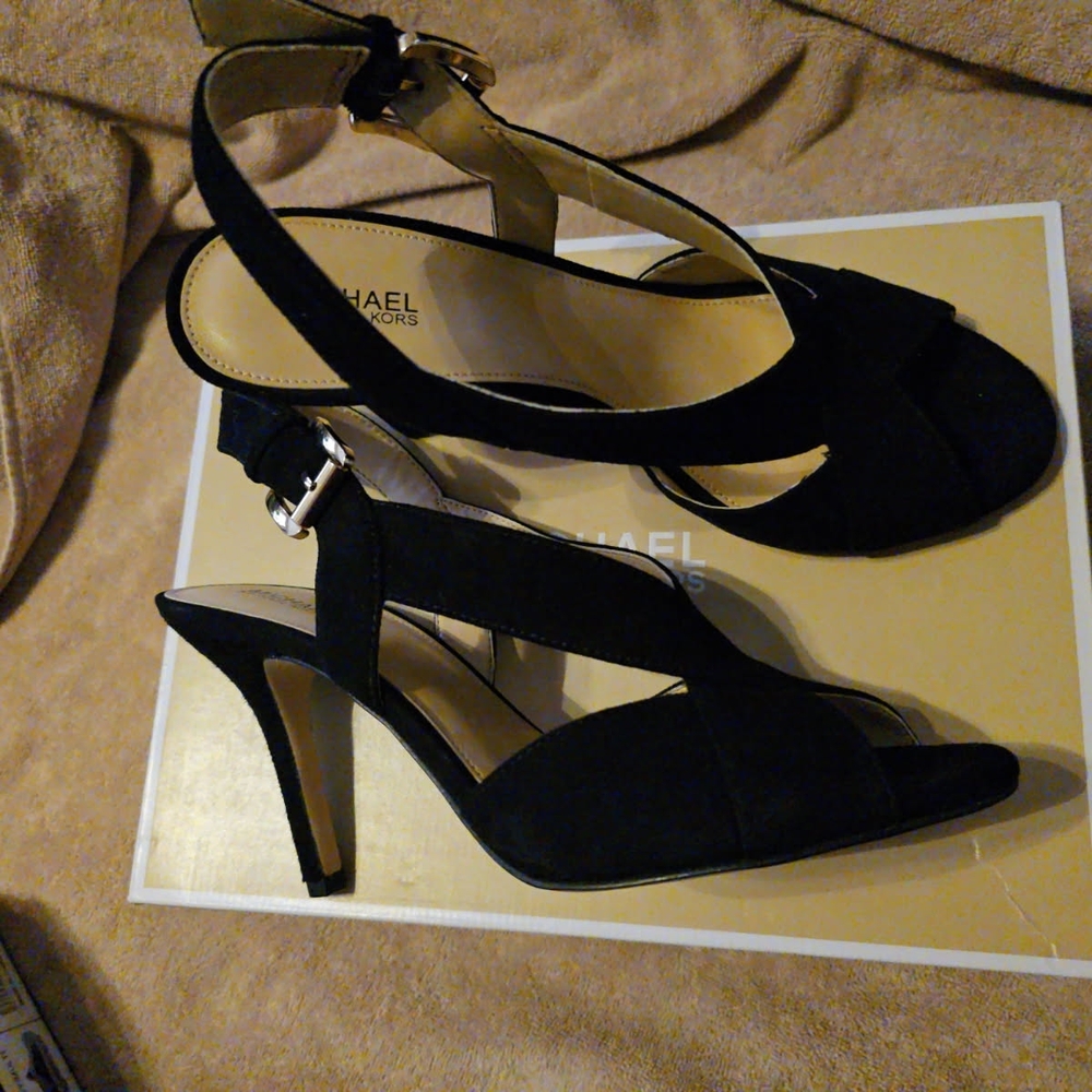 Michael Kors Black Strappy Heels